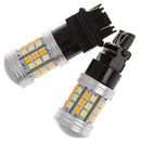 2Pcs 3157 LED Amber White Rear Turn Signal Parking High Power Light Bulb Gw