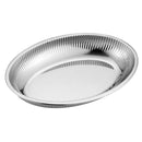 Stainless Steel Oval Platter Serving Trays Rice Plate Serving Dish 26X18.5cm