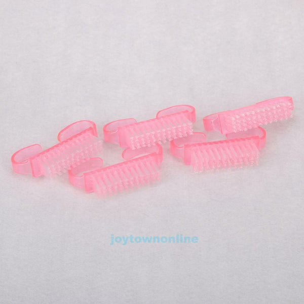 10PCS Hand Nail Cleaning Brush Plastic Handle Pedicure Manicure Scrubbing Tools