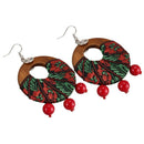Ethnic Style Jewelry Earrings Retro Handmade Fabric Earrings Exaggerated Wo