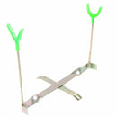 Dual Head Foldable Ice Fishing Rod Pod Stand Holder Rack Bracket Support