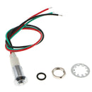 8mm 12V LED Metal Indicator Low Arched Light Lamp with Wire Red & Green Light