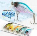 5x Fishing Lures Crankbaits Treble Hooks Randomly Baits Tackle Bass Minnow HOT.