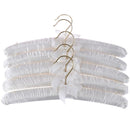 5x Clothes Hangers Satin Padded Luxury Soft Coat HangerFT