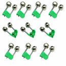 10Pcs Rods Clamp Sea Fishing Tip Bites Lures Alarm Fishing Rod Twin Bells