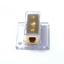 Audio Stereo Solar Amp Power/Ground Cable Splitter Distribution Block 2-Way New