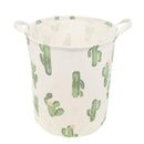 Foldable Drawstring Canvas Storage Basket Clothes Toys Laundry Container