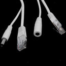 10Pack Power Over Ethernet PoE Adapter Injector + Splitter Cables Kit White