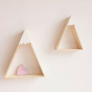 2Pcs Nordic Style Hanging Wooden House Shelf Wall Mounted Creative Home Dec