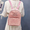 Kraft Paper Backpack Women Waterproof Travel Shoulder Schoolbags (Pink) A