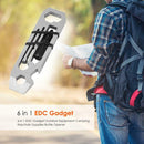 6 in 1 EDC Gadget Outdoor Equipment Camping Keychain Supplies Bottle Opener