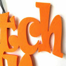 Halloween Ornaments Letter The Witch Is In Hanging Decoration Indoor/Outdoo W9T3