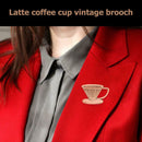 Creative Coffee Pot Cup Brooch Retro Jacket Badges Jewelry Gift (Style 4)
