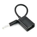 Car MP3 3.5mm Headphone To USB Port Adapter AUX Jack Audio Input Cord Cable
