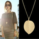Women Graceful Golden Leaf Exquisite Pendant Necklace Long Sweater Chain 2017YU