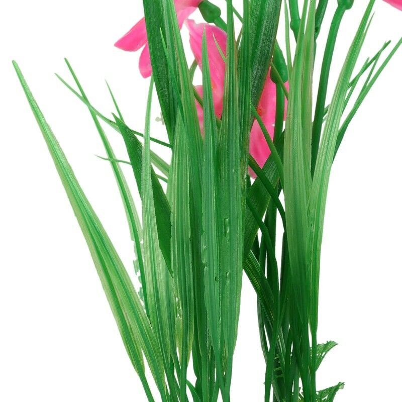 13" Aquarium Decor Plastic Plants Flowers for Fish Tank