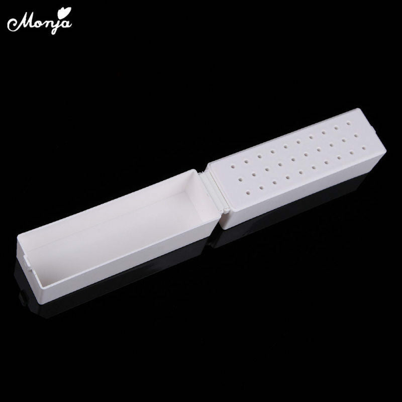 Nail Drill Bit Holder Box Display Storage Container Stand Manicure Nail Art Tool