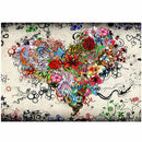 5D DIY Diamond Painting Heart Flowers Embroidery Cross Craft Stitch Home Decor