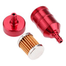 8mm Petrol Gas Fuel Filter Aluminium for Motorbike ATV Quad Inline Red