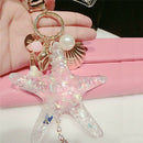 Cute Starfish Shell Key Chain Crystal Pendant Keyring Keychain Keyfob Gift S BX