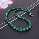 Charm Green Malachite Necklace OT Clasps Round Beads Necklace Women Jewelry