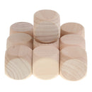 10PCS Wood Blank Dice D6 3cm Game Dice for DIY Decorating & Craft Projects