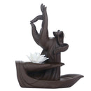 Ceramic Tathagata Buddha Lotus Backflow Incense Burner Holder Lotus Style