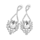 Bridal Diamante Crystal Rhinestone Chandelier Earrings Wedding Prom Jewelry