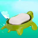 anya Plastic Turtle Shape Soap Soap Dish Draining Soap Holder With Lid Soap