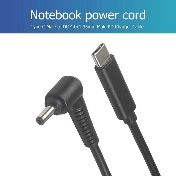 1.5m/4.9ft Type-C USB Male to DC4.0x1.35mm Male w/PD Adapter Cable for Asus PC