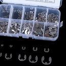 200pcs 304 stainless steel e-type circlip opening ring 1.5mm-10mm boxedMO
