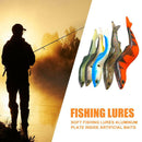 5pcs 130mm 12.7g Soft Fishing Lures Aluminum Plate Inside Artificial Baits