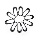 10pcs EDC Black Zip Zipper Pulls Cord Rope For Outdoor Travel Clothing Backpack