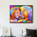 5D DIY Full Drill Diamond Painting Cross Stitch Embroidery Kits (Lion01)