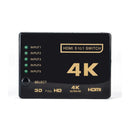 5 Port HDMI Splitter Switch Selector Switcher Hub IR Remote 1080p For HDTV