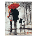 DIY Painting By Numbers Kit Frameless Paint Canvas Picture Walk In the Rain