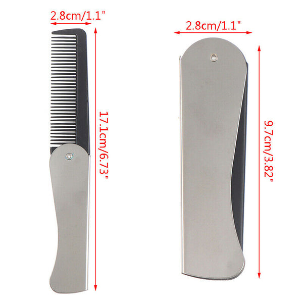 Portable Hair Comb Brush Foldable Massage Hair Comb Folding Hairdressing Too Gw
