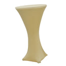 Beige Stretch Cocktail Poseur Dry Bar Pub Spandex Tablecloth Cover Party