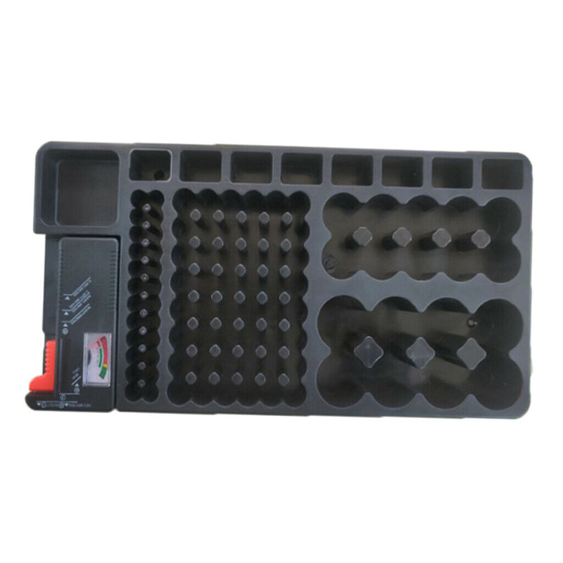 Black Battery Storage Box Case For AAA AA 9V C D Batteries