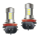 2X H11 H8 Super Bright White LED Bulbs 27SMD 21W Lamp For FogLight Headlight