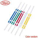 50Pcs Colourful Plastic Paper Filing Prong Fasteners Binding Clips Z8L5