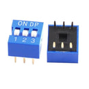 10 Pcs Blue Double Row 6 Pin 3 Positions 2.54mm Pitch DIP Switches T7I9