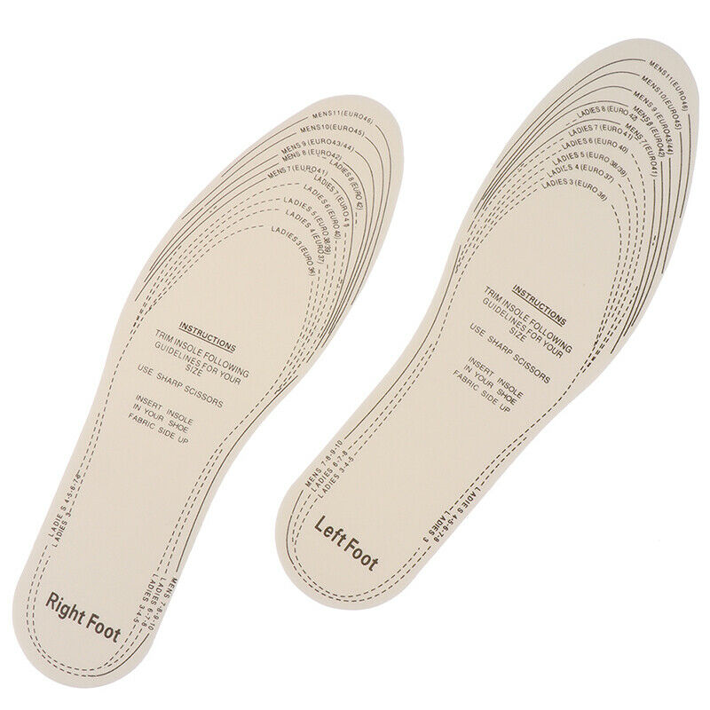 1 Pair Latex Insole Men Women Sweat-absorbent Breathable Non-woven Inso OZ