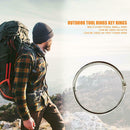 12pcs/set Mutifunctional Metal Key Chain Outdoor Camping Tent Fixed Rings