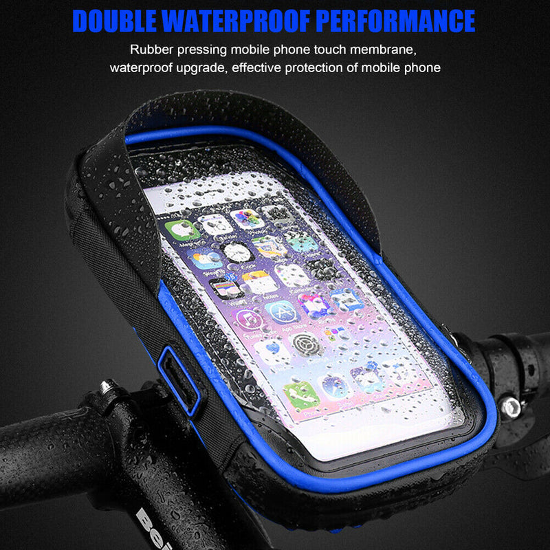 E-bike Phone Holder Bag Navigation Stand Waterproof Motorcycle Moped Handlebar