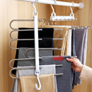 Non-Slip Multi 6 layer Hangers Blouse Coat Tops Trouser Holder Storage Rack UK