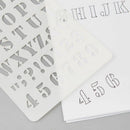 12Pcs Kids Letters Plastic Stencil Template Diary Journal DIY Painting Drawing