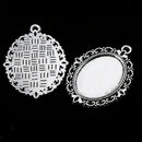 10pcs/lot Alloy Fit for 18x25mm Pendant Tray Oval Cabochon Setting Blank Bezel
