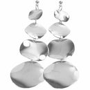 1 Pair Long Alloy Round Piece Glossy Women Fashion Earrings Irregular Geome