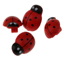 50pcs Red Ladybird Shape Wooden Shank Buttons for DIY Kids Craft Sewing 18mm